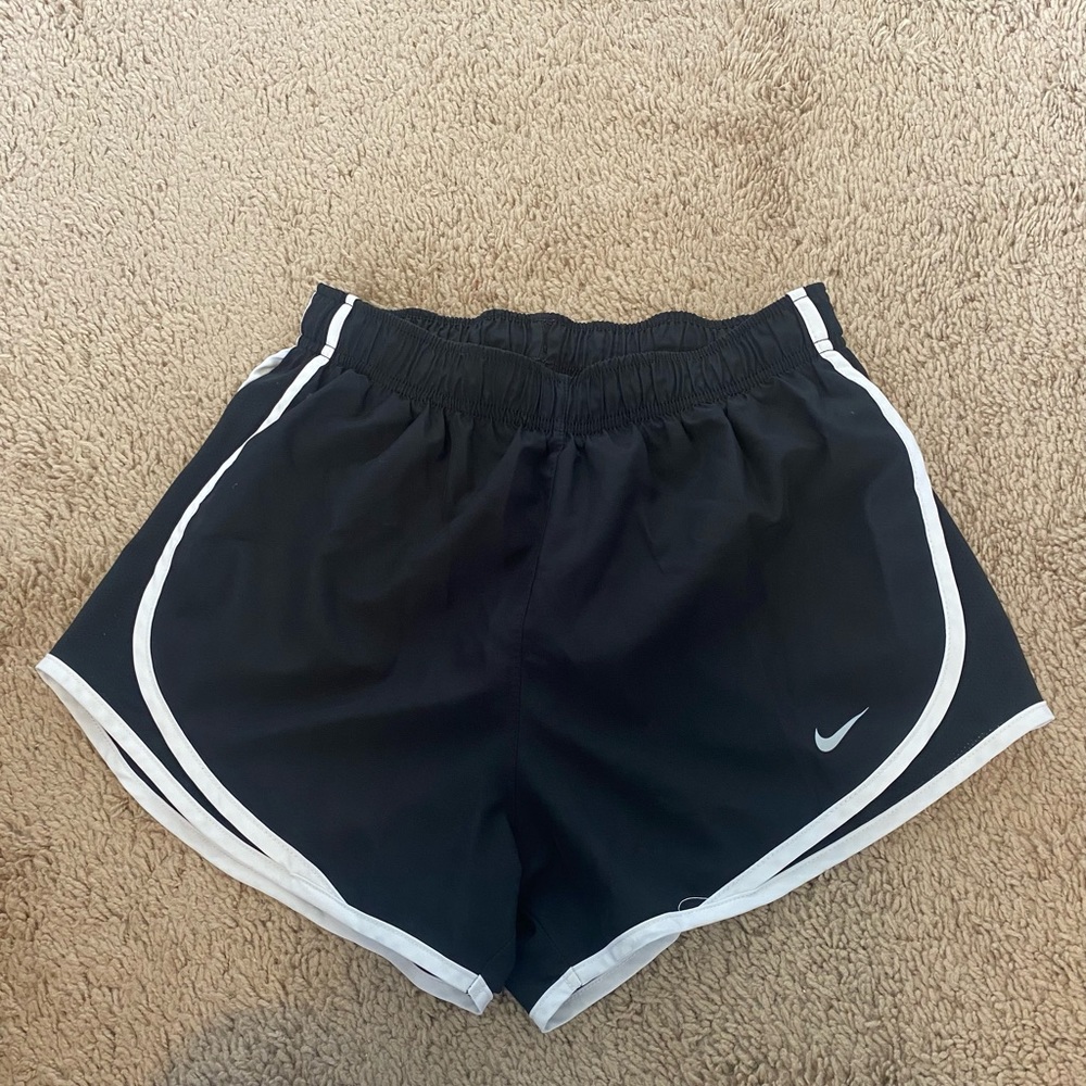 Black/white Nike Tempo Running Shorts